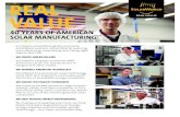 SolarWorld - 40 Years of Solar Manufacturing...SolarWorld remains committed to sourcing, manufacturing, assembling and hiring right here in the USA. WE CREATE AMERICAN JOBS SolarWorld