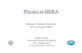 Physics at HERA - DESY · 2009. 8. 18. · ZEUS (9407 data): Λ> 3.8  8.9 TeV Katja Krüger Physics @ HERA 29