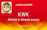 KWK - Biobisnestä Pirkanmaallebiobisnesta.fi/.../2018/01/Hargassner_tuoteesitys_KWK.pdf · 2018. 1. 22. · KWK Tekniset yksityiskohdat Sähkön teho 20 kW Lämmön teho 60 kW Hyötysuhde