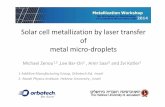 3 Zenou Metallization Workshop laser transfer of micro droplets …metallizationworkshop.info/fileadmin/metallization... · 2015. 2. 28. · LIFT allows transfer of micro‐droplet(2005)