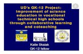 UD’s GK-12 Project: Improvement of science education in ......Ms. Tara Saladyga Physical Science Mrs. Phyllis Meyer Biology Mr. Brian Heeney Biology Purpose Through this experience,