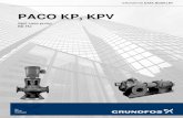 PACO KP, KPV · 2019. 11. 12. · Performance range 4 PACO KP, KPV 6 4. Performance range Paco KP pumps are available with 2-, 4- or 6-pole motors. 8 and 10 pole are available on
