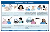 How can you try and stay well? · 2020. 3. 29. · Avoid close contact with people who are unwell More information can be found on the NHS website If you need any other help or feel