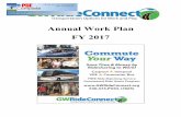 Annual Work Plan Outline FY17PDF · This fiscal year GWRideConnect will conduct the following work ... parking spaces from private property owners. 17) Promote teleworking in addition