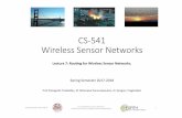 CS541 WirelessSensorNetworks - University of Cretehy541/Lectures_files/Lectures... · 2018. 4. 3. · Rou=ng’for’Wireless’Sensor’Networks Spring’Semester’201702018’
