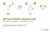 SAP Cloud Platform Integration Suite Monthly Updates ... › webinars › sap-user...anywhere (A2A/B2B) in real time. Cloud Integration Expose your data and processes as APIs. Manage