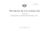 NORSK LOVTIDEND - Lovdata · Nr. 3 Side 281–425 N ORSK L OVTIDEND Avd. II Regionale og lokale forskrifter mv. Nr. 3 Utgitt 13. oktober 2016