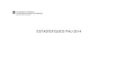 Estadístiques PAU 2014 - XTEC5. Resultats globals de la fase general per gènere PAU 2014 6. Distribució notes PAU de les PAU juny 2014 7. Evolució resultats globals per matèries