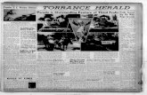 Torrance Herald › archivednewspapers...TORRANCE HERALD ESTABLISHED 1914 — TWO SECTIONS — 12 PAOE8 EAR — No. 40. SECTION A TORRANCE. CALIFORNIA. THURSDAY, OCTOBER 3, 1940 PER