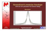 Generalized Lorentzian lineshape...Generalized Lorentzian lineshape with one new parameter for kurtosis fitting Stan Sykora SMASH 2010, Portland, OR, USA DOI: 10.3247/SL3nmr10.006