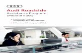Audi Roadside...United Arab Emirates. In order to qualify for the benefits detailed in this booklet, you must contact Audi Roadside Assistance directly. Please do not make arrangements