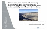 Risk assessment of mining effluents in surface water … · 2014. 12. 8. · Mining companies, operating in Sweden, pay 0,05 percent of the revenues, in a mineral fee, to the state