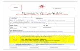 Formulario de inscripción - Instituto Cervantes · 2020. 10. 21. · Formulario de inscripción Cursos Presenciales Intensivos - noviembre 2020 Datos personales (obligatorio*) *