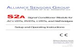 S2A Signal Conditioner Module for - Alliance Sensors Groupalliancesensors.com/sites/default/files/5700-0014, Rev R... · 2019. 9. 6. · S2A Signal Conditioner Module for AC LVDTs,