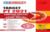 TARGET PT 2021 B2 · 2020. 12. 28. · 2 TARGET PT 2021 COURSE Objective Prelims is all about managing micro detailing of subjects & handling negative marking. As aspirants tend to