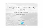 Oregon Sustainability Board€¦ · Lori Hollingsworth Lincoln City, Oregon Mark Nystrom City of Eugene Rory Schmick Stillwater Energy . Oregon Sustainability Board – 2017-18 Report