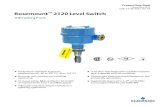 Rosemount 2120 Level Switch - Transcat · 2018. 5. 11. · Rosemount 702 Discrete Transmitter Ro sem oun tTa kR d r FBM 2180 Ext. pwr RS-232USB TxRx Lo-G AIN Hi On TERM Of In tank