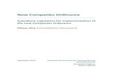 New Companies OrdinanceSeptember 2012 Financial Services and the Treasury Bureau Companies Registry New Companies Ordinance Subsidiary Legislation for Implementation of the new Companies