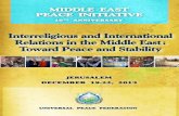 Interreligious and International Relations in the Middle East Toward Peace … · 2016. 9. 3. · 4 Middle East Peace Initiative FrIday, december 20 7:00 am Interfaith meditation