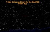 A New Eclipsing Binary for the BAAVSS V1061 Tau · 2016. 4. 4. · In the AAVSO Eclipsing Binary Update No 8 of September 1999 there is a report by M E Baldwin on his measurements