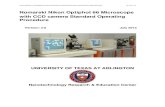 Nomarski Nikon Optiphot 66 Microscope with CCD camera ......DOCUMENT: NOMARSKI NION OPTIPHOT 66 MICROSCOPE OPERATING PROCEDURE Version 1.0 5 2.6 The microscope is equipped with the