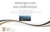 HERITAGE AND CULTURAL RURAL TOURISM STRATEGIES · 2015. 1. 27. · • Cape Floral Kingdom World Heritage Site • Richtersveld Cultural and Botanical Landscape World Heritage Site