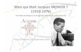 Jacques Monod Académie · PDF file 2020. 9. 24. · •Jean Monod, fils du pasteur Gaspard-Joël Monod (1717-1782), est nommé pasteur de l’église réformée française de Copenhague