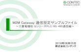 M2M Gateway 通信設定サンプルファイル - CONTEC...2018/08/03  · M2M Gateway概要 PLC通信機能連携イメージ M2M GatewayがPLCより通信でデータ取得し、ファイル生成～送信するまでのイメージを下記に示します。