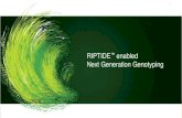 RIPTIDE enabled Next Generation Genotyping...CONFIDENTIAL RIPTIDE Size Selection (Included in Kit) SPRI bead based size selection flexible for multiple insert size ranges a) Pre-size