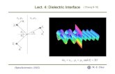 Lect. 4: Dielectric Interface - Yonseitera.yonsei.ac.kr/class/2016_2_1/lecture/Lect 4 Dielectric Interface.pdf · Optoelectronics (16/2) W.-Y. Choi Lect. 4: Dielectric Interface Boundary