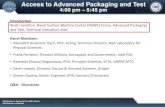 Access to Advanced Packaging and Test - DARPA...Access to Advanced Packaging and Test. Workshop Agenda. Introduction . Brett Hamilton, Naval Surface Warfare Center (NSWC) Crane, Advanced