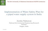 Implementation of Water Safety Plan for a piped water ......Dec 02, 2013  · •Nagpur Water supply scheme •Risks •Steps taken to ensure water safety •Performance Indicators
