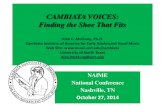 CAMBIATA VOICES: Finding the Shoe That Fitscambiatainstitute.com/wp-content/uploads/2018/10/NAfME-Finding-the... · Refer to the treble voice procedure, steps #4, #5, and #6. The