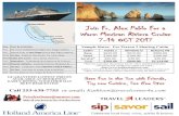 Join Fr. Alex Pablo For a Warm Mexican Riviera Cruise 7-14 ... · Join Fr. Alex Pablo For a Warm Mexican Riviera Cruise 7-14 OCT 2017 Day Port & Activities Pre Fly From Seattle/overnight