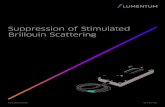 Suppression of Stimulated Brillouin Scattering · using an EDFA and a 75 km fiber span. A 2 x 2 coupler was used to extract the transmitted and reflected power. The reference laser