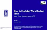 How to Establish Work Content Time - Rolls-Royce HoldingsUse of Predetermined Motion Time System (PMTS) Use of Time Study OR OR OR Estimating used for product introduction • To prepare