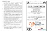 PETRE MINI SHOW - WordPress.com...The Petre Mini Show Committee, Wanganui Petre Pony Club Committee, parents, riders and supporters would like to sincerely thank everyone who has helped