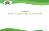 TEMARIO PARA LOS EXAMENES DE ADMISIÓNadmision.unamad.edu.pe/assets/files/TEMARIO.pdf · 2021. 1. 15. · 4 3. CONTEO DE FIGURAS Conteo de segmentos, conteo de triángulos, conteo