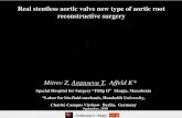 Real stentless aortic valve new type of aortic root reconstructive … · 2016. 5. 24. · Real stentless aortic valve new type of aortic root ... EOA=CO/√sist. mean press.gradient.