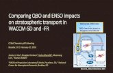 Comparing QBO and ENSO impacts on stratospheric transport in WACCM … · 2016. 2. 20. · Comparing QBO and ENSO impacts on stratospheric transport in WACCM-SD and -FR CESM Chemistry