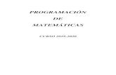 PROGRAMACIÓN DE MATEMÁTICAS · 2019. 11. 1. · Programación General Departamento de Matemáticas Curso 2019-2020 7 I.E.S. San Agustín del Guadalix MATEMÁTICAS APLICADAS A LAS