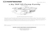 IS3202VSP3 Rev-A 1.85 THP VS Pump Family · 2020. 9. 15. · Page 6 of 36 1.85 THP VS Pump Family IS3202VSP3 Rev-A WARNING – To Reduce the risk of Entrapment Hazards: When outlets