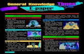 General Knowledge Times E-paper April 2019.pdf · 2019. 5. 9. · ISRO LAUNCHES EMISAT SATELLITE SCIENCE 1 April, 2019 • The Indian Space Research Organisation (ISRO) has successfully