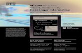 ePaper enables smart, ecofriendly€¦ · ePaper enables smart, ecofriendly Passenger Information for cities in motion ePaper Passenger Information System 31.2” display An all new