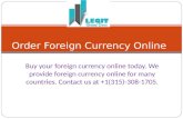 Order Foreign Currency Online