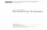 EVALUATION REPORT Personal Care Assistance · 2020. 11. 5. · 2.2 Use of Fee-for-Service PCA Services in Selected Counties, Fiscal Year 2007 28 . 2.3 Variation in Identification