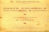 Altervista · 2020. 11. 7. · Granados DANZA ESPAÑOLA Núm. 5 Transcripción para guitarra M. LLOBET UNION MUSICAL (Antes -Casa Dotésio-) EDITORES MADRID: Carrera de San Jer-Onirno.