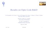 Results on Opto-Link R&D - Ohio State Universitygan/talk/TWEPP08.pdfK.K. Gan TWEPP08 1 Results on Opto-Link R&D Sept 16, 2008 W. Fernando, K.K. Gan, A. Law, H.P. Kagan, R.D. Kass,