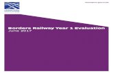 Borders Railway Year 1 Evaluation - Transport Scotland › media › 39335 › sct04173824741.pdfScottish Borders, with a further 2% being Midlothian bound. The re-opening of the Borders