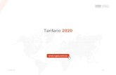 Tarifario 2020 · 2020. 11. 24. · Las Tarifas de Almacenaje en Bodegas Refrigeradas no incluyen días libres. 3. Las Tarifas de Porteo y Recepción/Despacho se aplican para casos